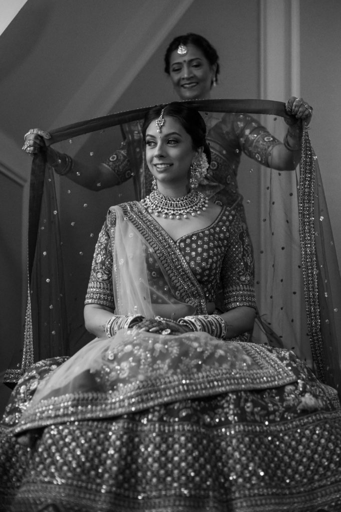 Fairmont Windsor wedding Indian Gujarati wedding brides getting ready 